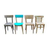 Lot of four old bistro chairs