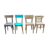 Lot de quatre chaises bistrot anciennes