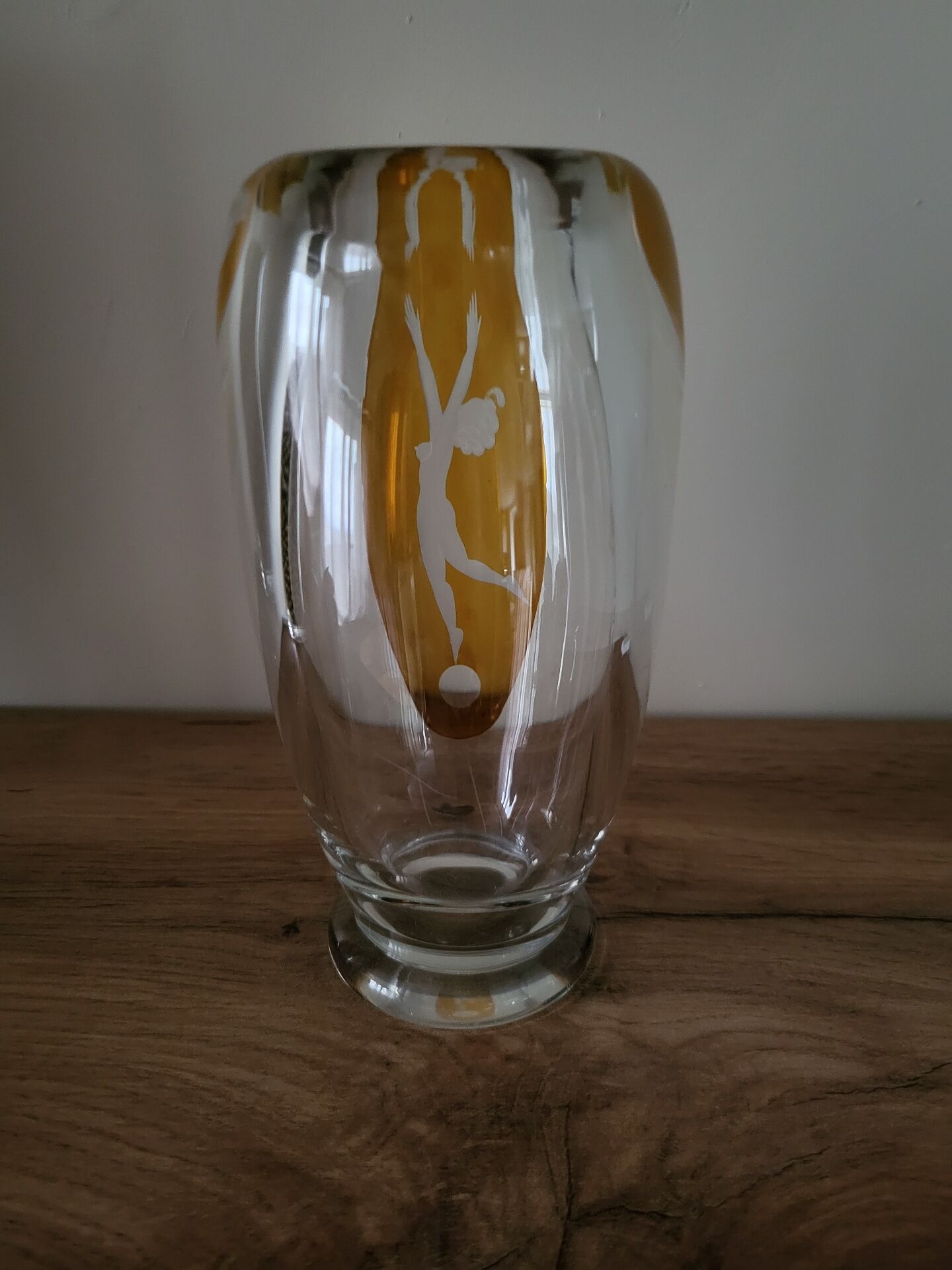 Decorative glass vase Art Deco Woman