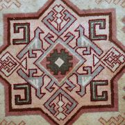 Tapis Vintage Sivas Turc en Laine, Années 1960, Design Géométrique