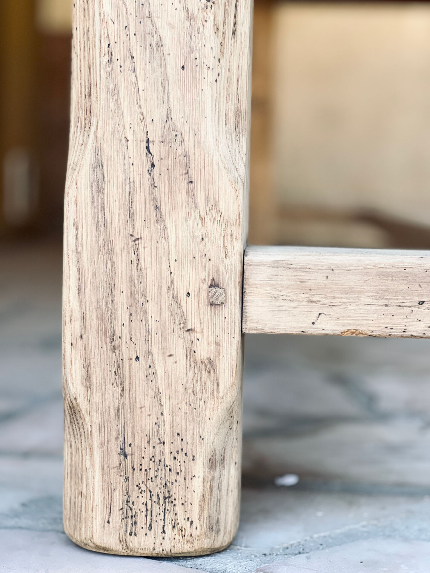 Large farmhouse table - solid oak - drawer