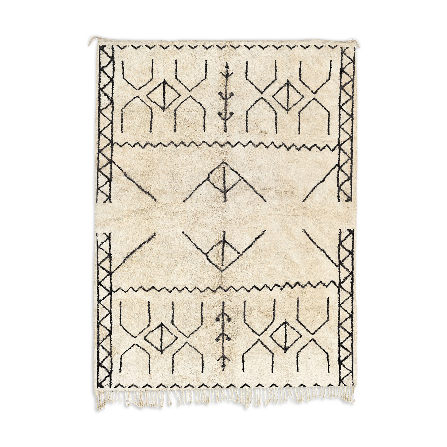 Modern Moroccan carpet white