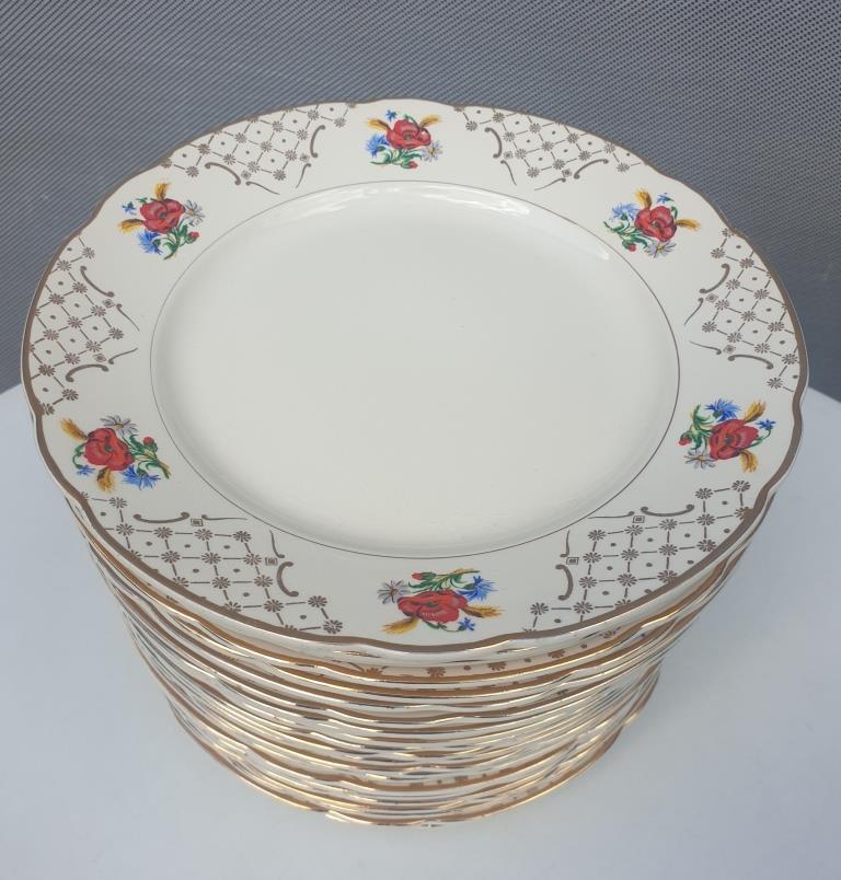 Set 24 assiettes plates Villeroy & Boch fleurs des champs 7012