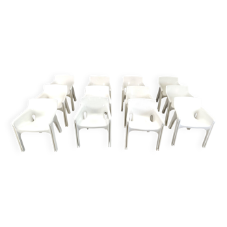 Lot de 12 chaises de salle à manger Gaudi par Vico Magistretti pour Artemide, années 1970