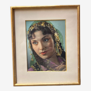 Actrice indienne connue sour le surnom de Naazi, photo peinte