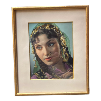 Actrice indienne connue sour le surnom de Naazi, photo peinte
