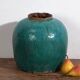 Vase ancien vert turquoise émaillé (c.1820) #30