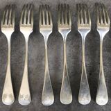 Lot de 15 anciens couverts en métal argenté monogrammé, orfèvrerie christofle