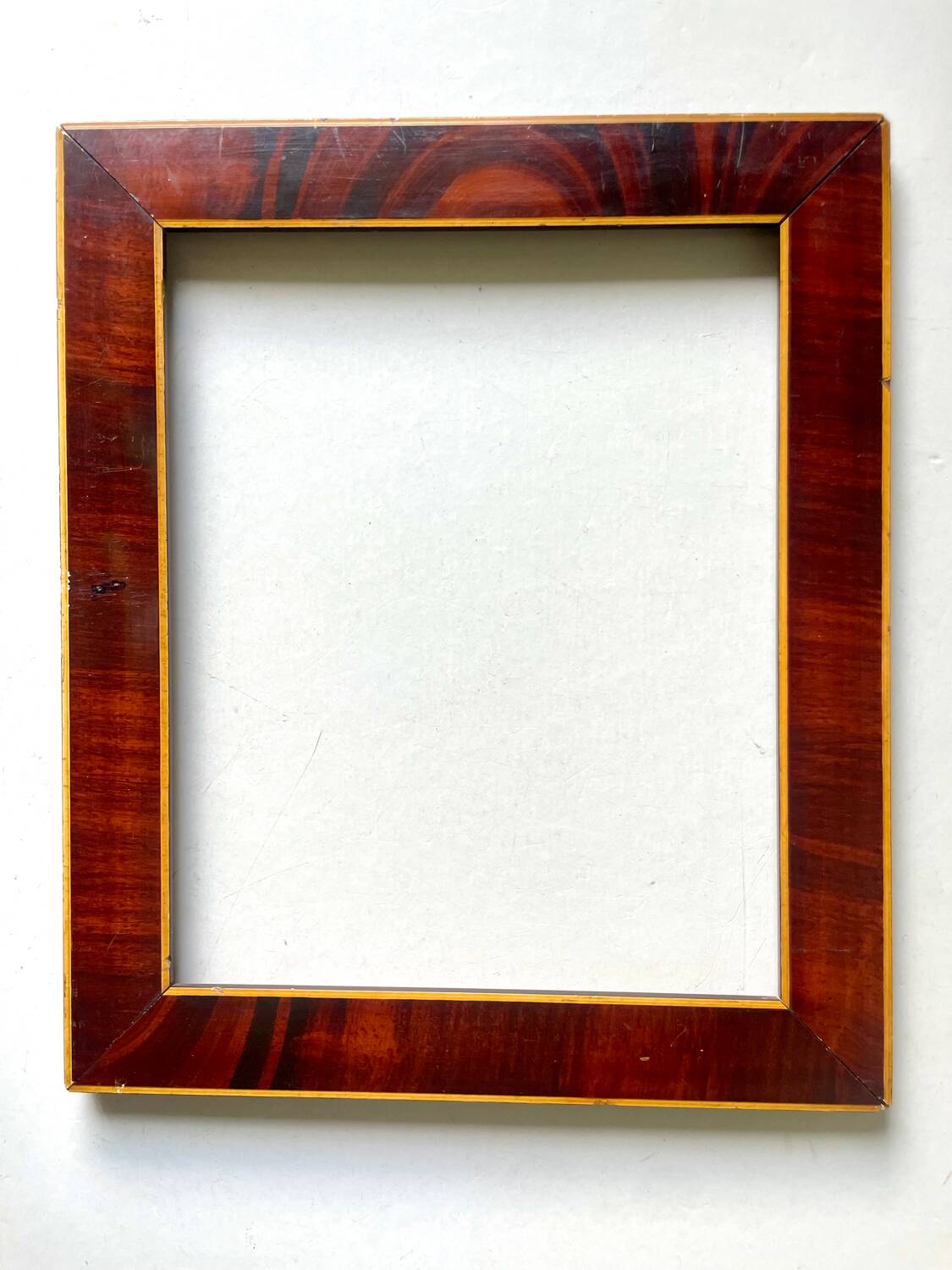 Antique Wooden  Frame intarsia borders 26.5 cm x 22.5  cm