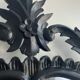 Black wood mirror