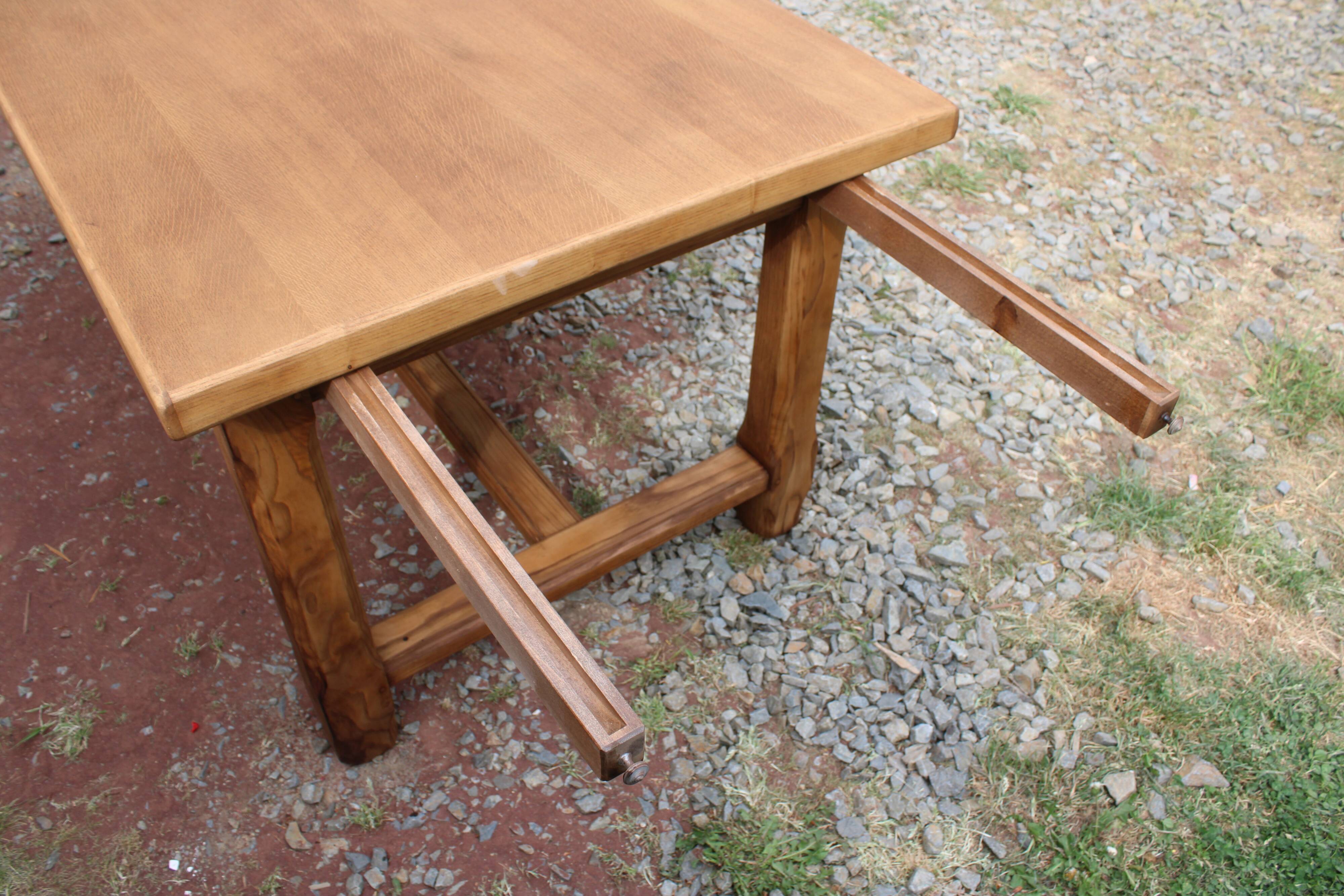 Large extendable farmhouse table 200 to 300 cm – 12/14 people