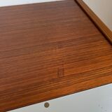 Commode 1960 bois Teck et alu par George Frydman pour EFA