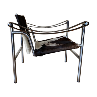 Armchair Lc1 le Corbusier Rare first version signed 1960 Cassina pony