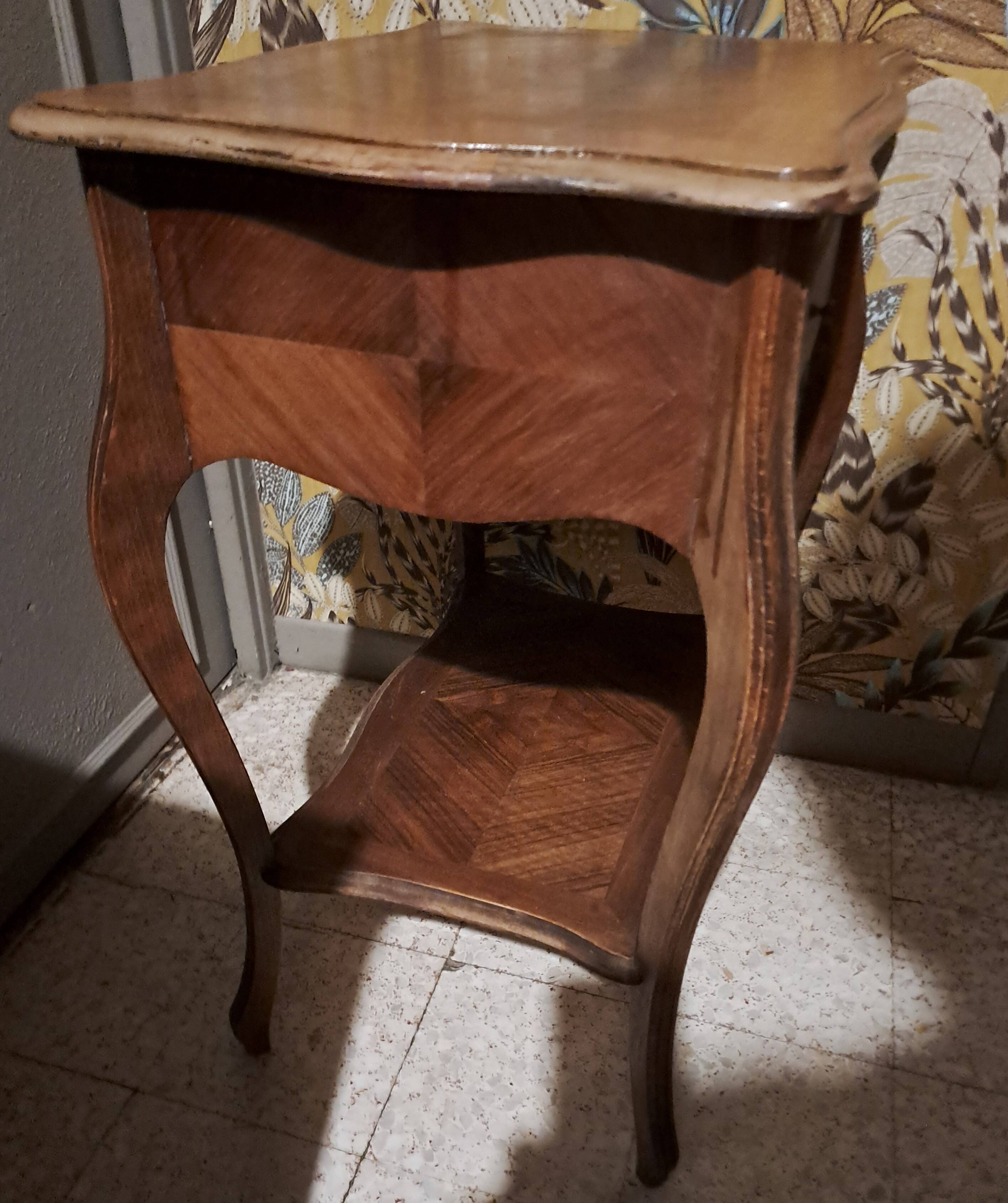 Side desk, Creative leisure table in varnished blond wood 1920