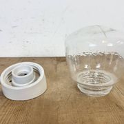 Vintage White Porcelain Wall Light, 1970s