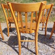 6 bistro chairs, light colour