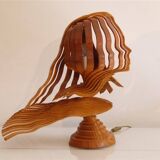 Anthropomorphic wooden lamp 1980