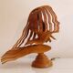 Lampe anthropomorphe en bois 1980
