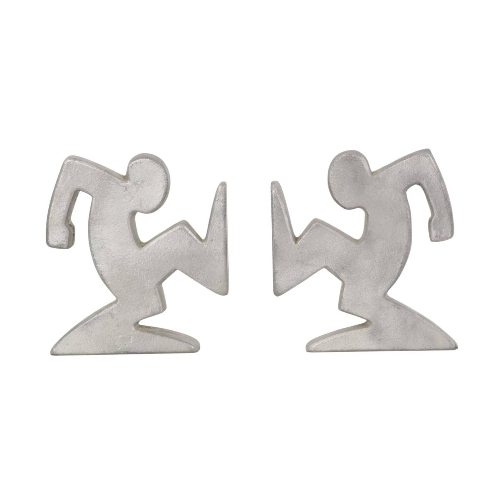 Designer Metal Bookends – La Linea (Osvaldo Cavandoli)