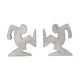 Designer Metal Bookends – La Linea (Osvaldo Cavandoli)