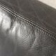 Scandinavian 3-seater black leather sofa from the 1970s