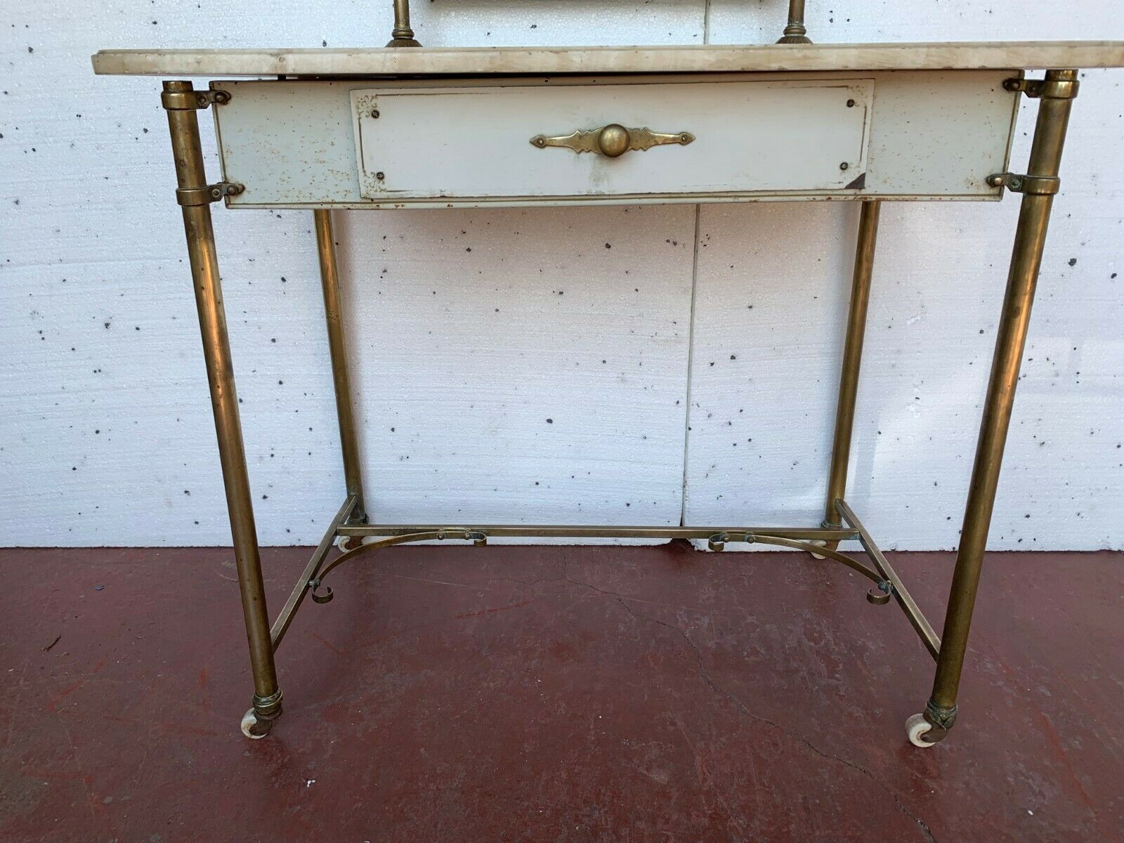 Lady's brass and painted metal hairdresser