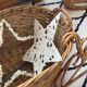 Old rattan and metal basket