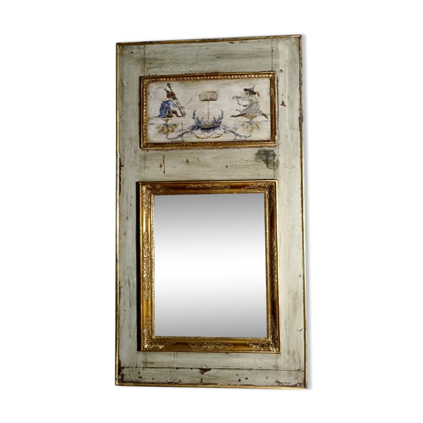 Trumeau de cheminée de style directoire décor au chinois
