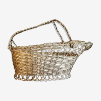 Porte-bouteille métal argenté