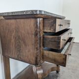 Louis Philippe period silver cabinet in flamed mahogany veneer