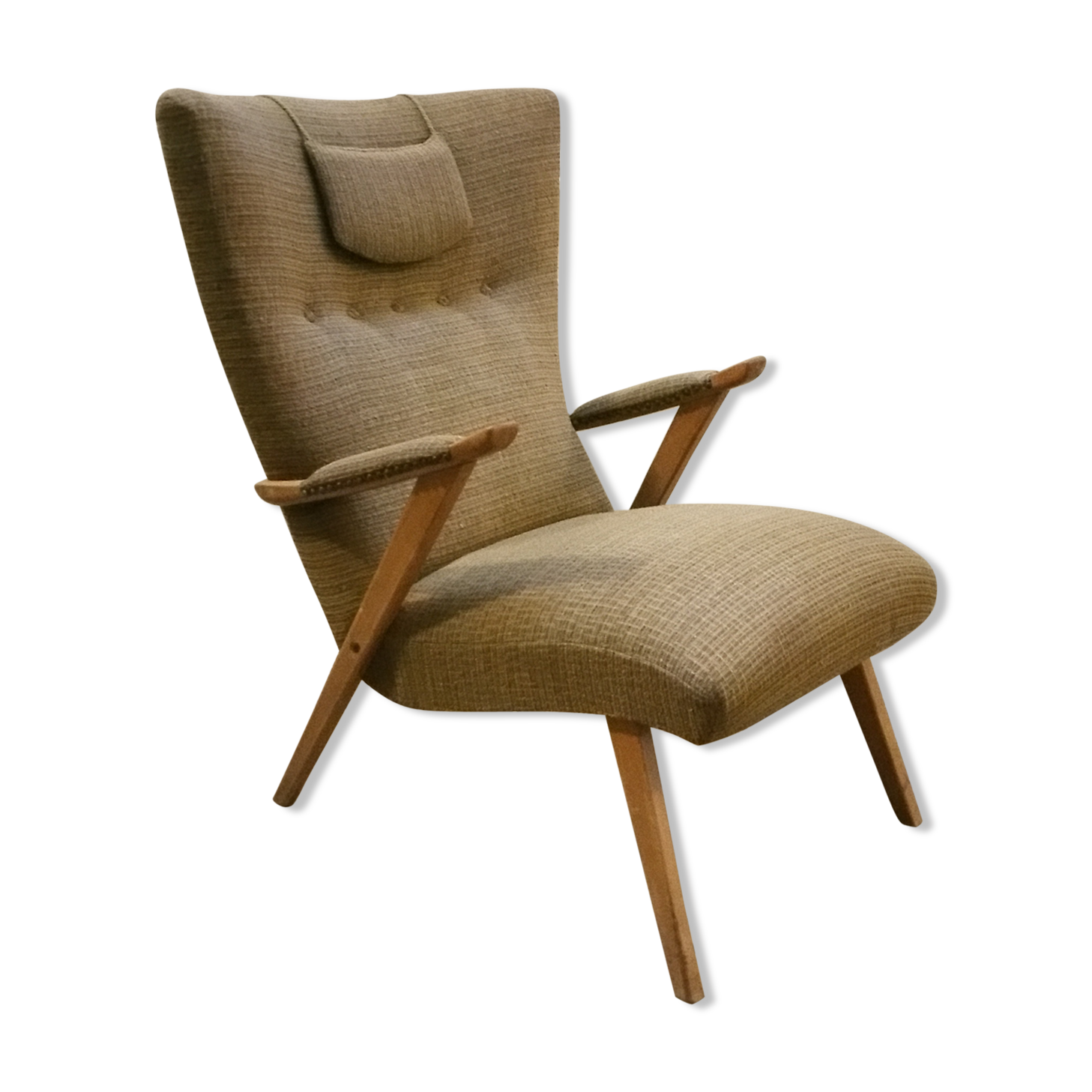 Zig Zag Chair taupe Scandinavian years 50/60