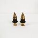 Brass and rosewood spice set, Denmark, 1950s