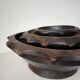 Brutalist wooden dishes, Savoyard popular art.