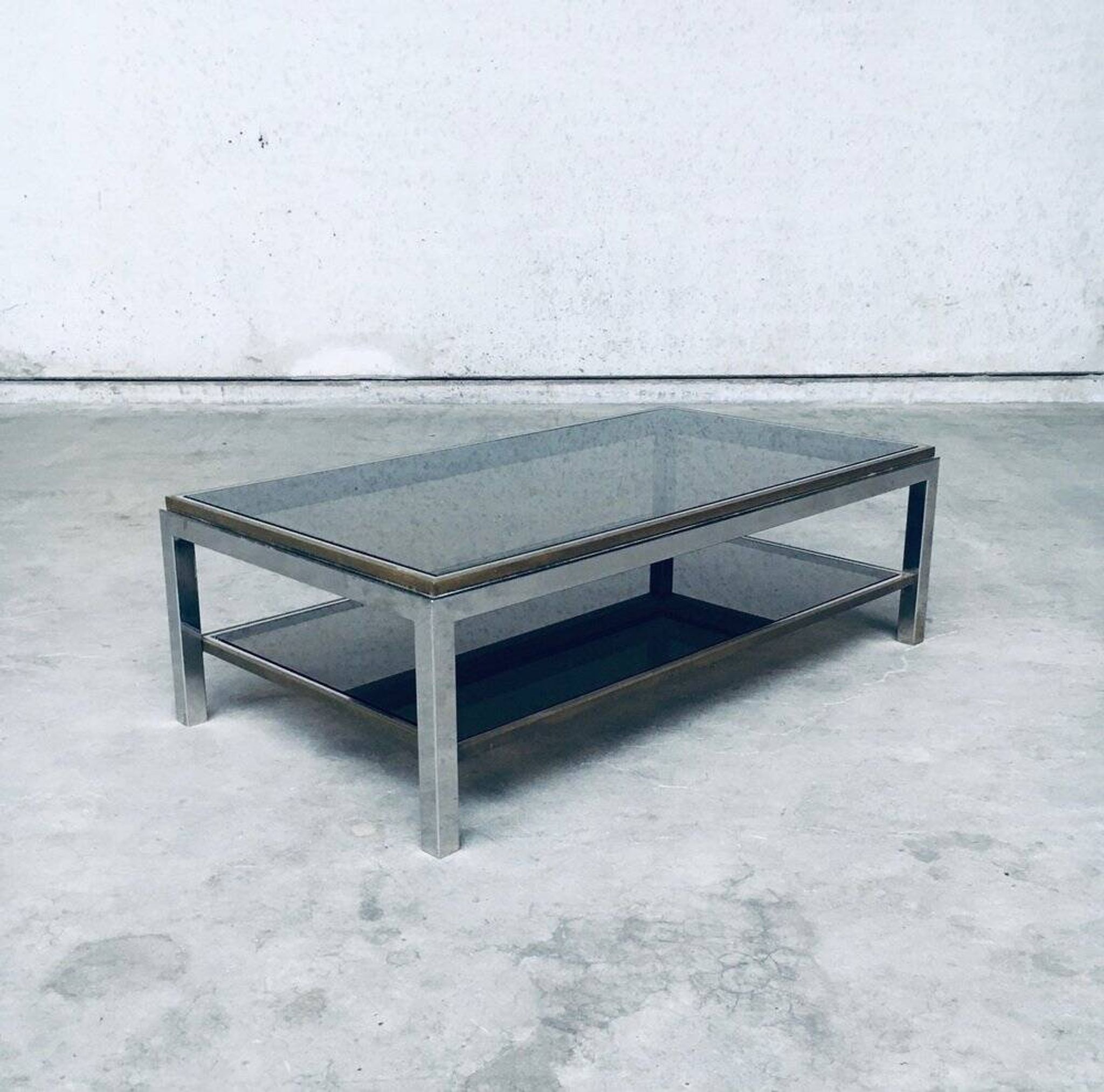 Hollywood Regency Flaminia Two Tier Coffee Table, France, 1970s