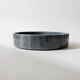 Large vintage marble bowl from the 1970s, dark grey.