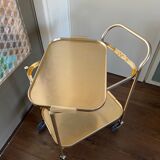 Chariot de service de régence du milieu du siècle en or de Kaymet, années 1950