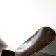 Pair of vintage raw wood African armchairs