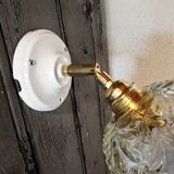 Vintage molded glass wall light
