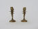 Pair of old candle holders with 3 branches in bronze, year 50/60