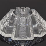 Vintage Cut Crystal Glass Vase, Glasswork Novy Bor, 1950's.