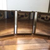 Triptych brass mirror 59x27cm