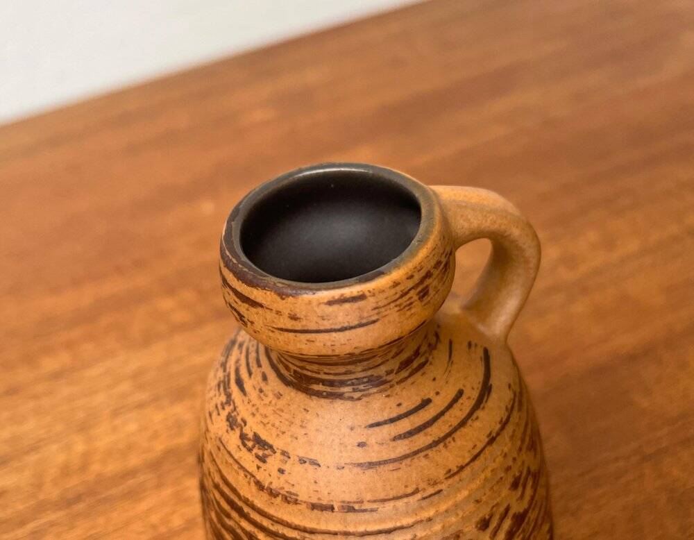 East German pottery vase from the mid-century GDR by Strehla Keramik, 1960s.