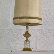 Lampe ancienne en crystal et laiton