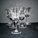 Set of 6 flared crystal wine glasses in Concorde Cerdagne style H15.2.