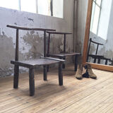 Pair of Ivory Coast chairs 50s