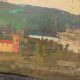 Peinture sur bois paysage première moitié du XXe siècle