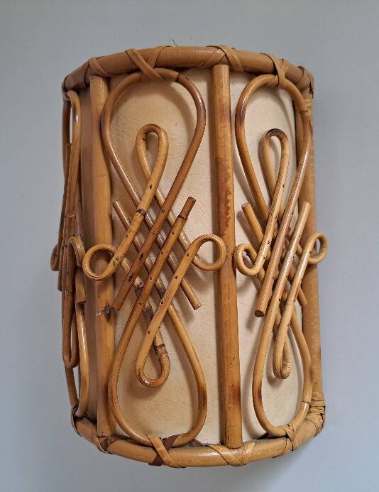 Vintage bamboo wall light