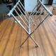 Chrome-plated brass magazine rack circa 1970