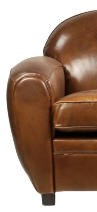 Vintage leather club armchair
