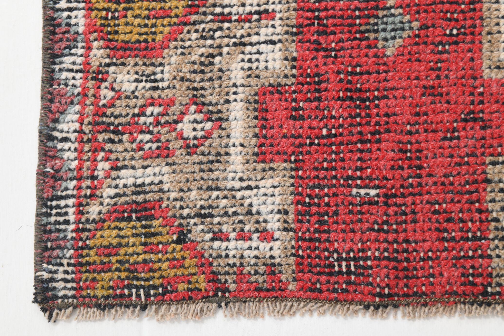 Red turkish rug 90x48cm